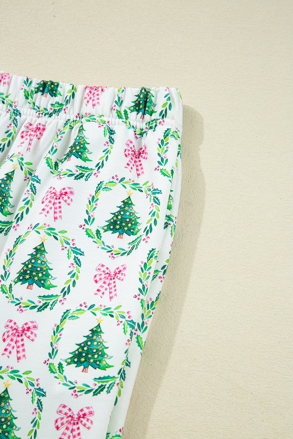 Christmas Tree Print 2pcs Lounge Set