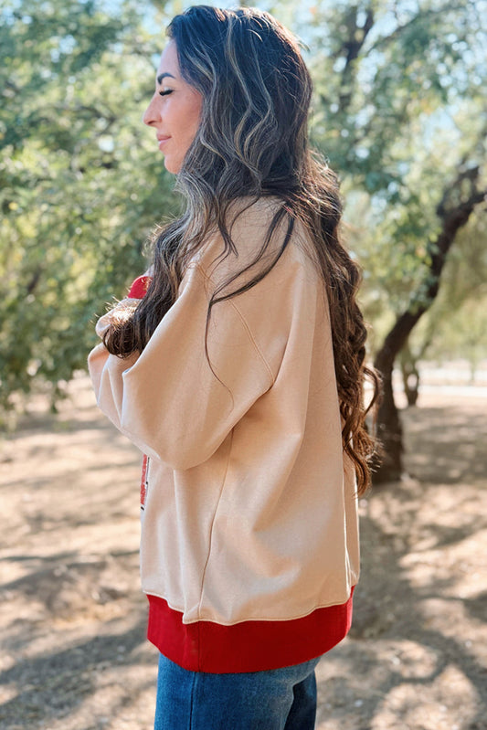 Oatmeal GAME DAY Baggy Sweatshirt