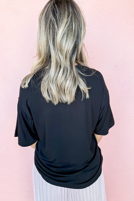 Black Game Day Oversize Tee