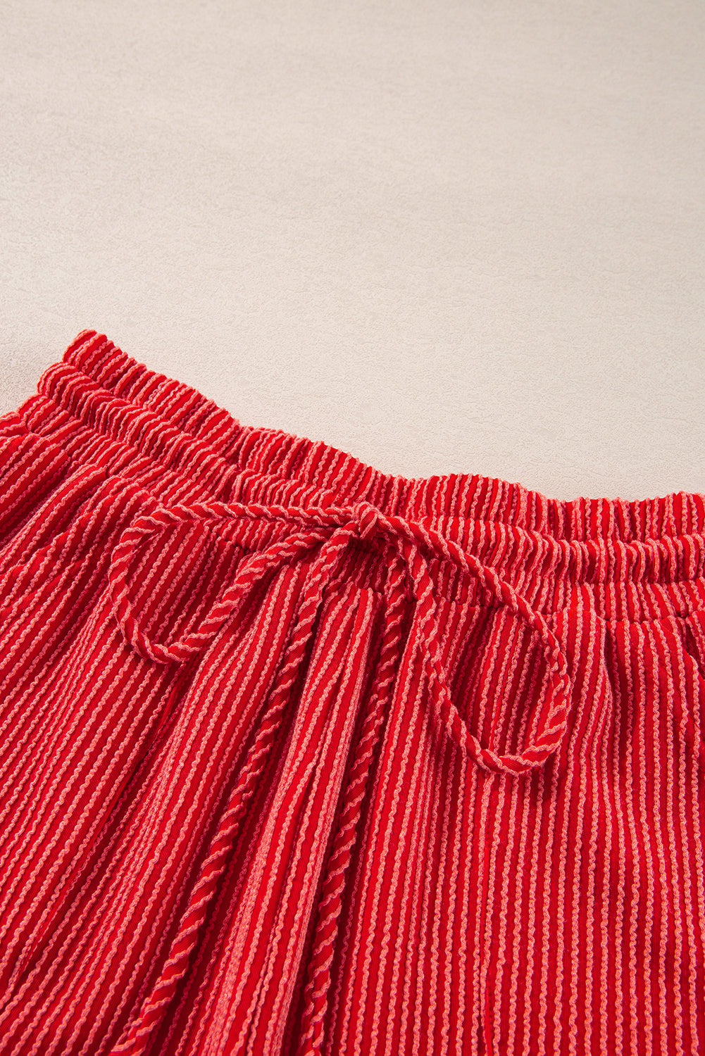 Red MERRY Long Sleeve Top and Shorts Pajama Set