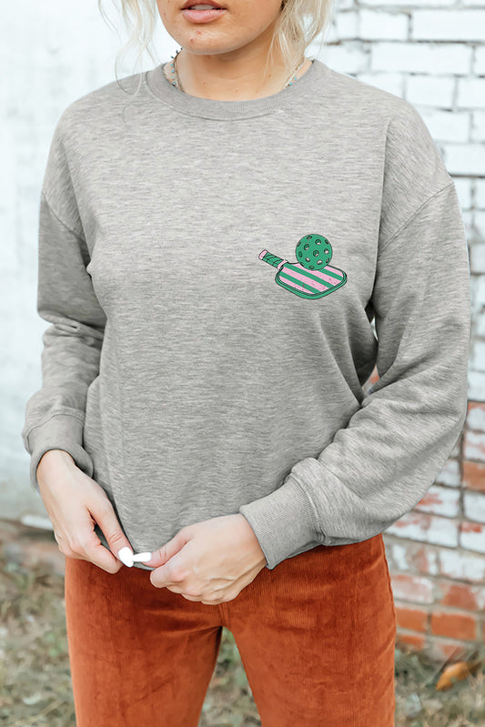 Gray PICKLE BALL SOCIAL CLUB Game Day Graphic Sweatshirt