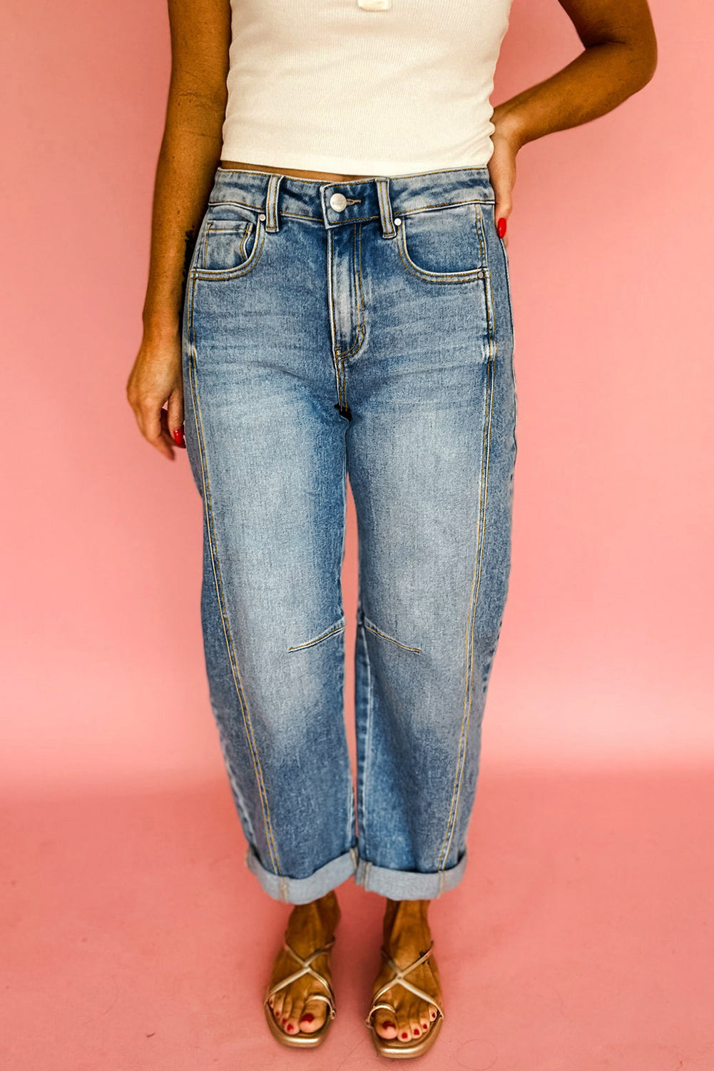 Blue Vintage Washed Jeans