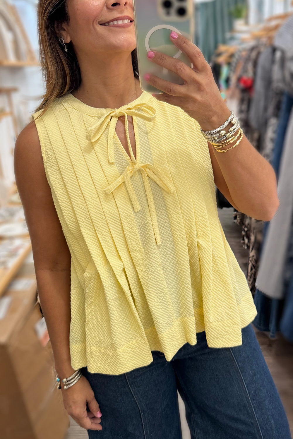Yellow Sleeveless Top