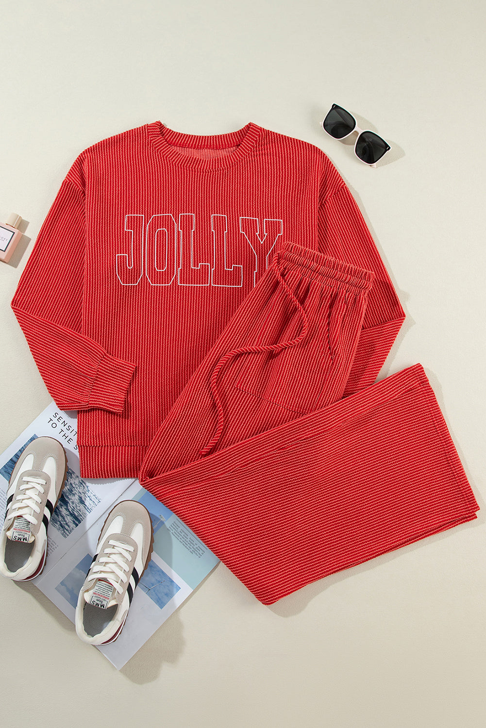 Evergreen JOLLY Long Sleeve Top and Pockets Pants Set