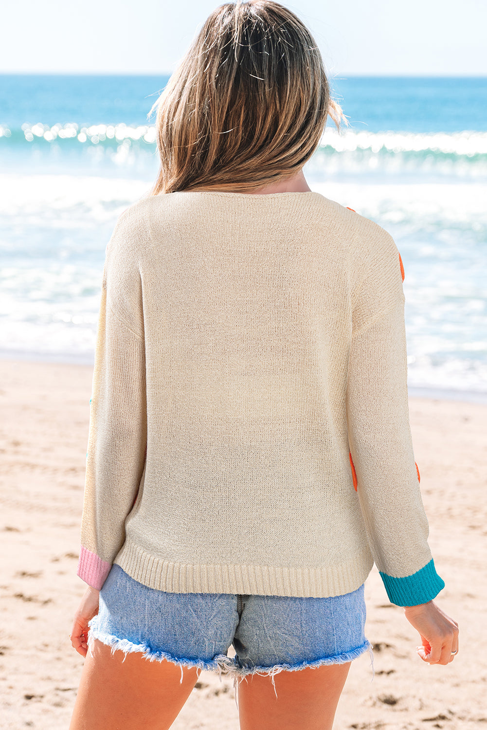 Jet Stream Flower Loose Sweater