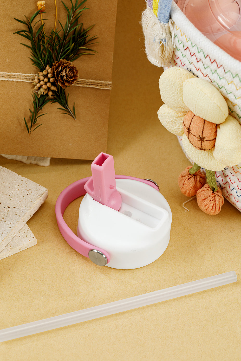 White Bowknot Insulated Water Bottle
