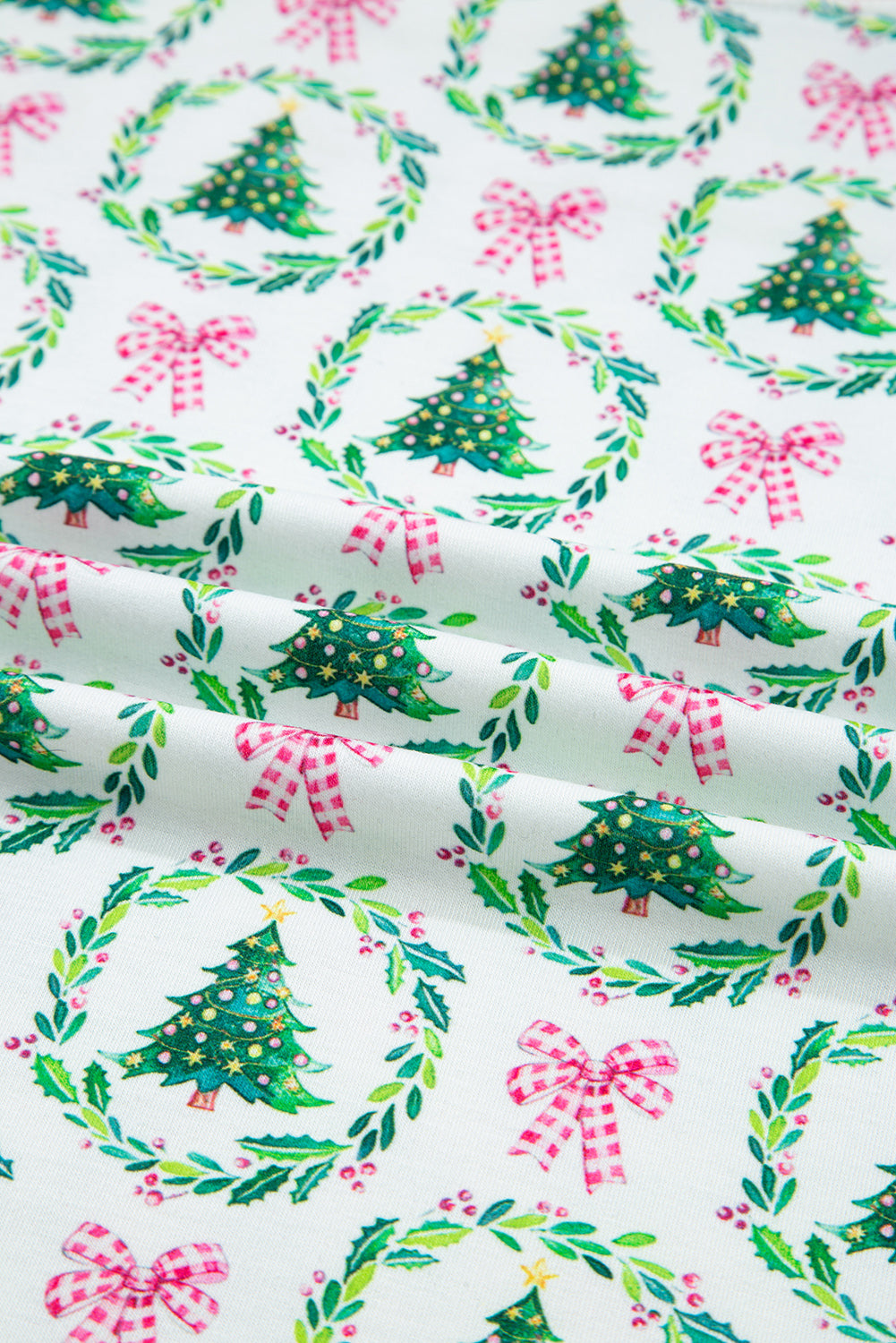 Christmas Tree Print 2pcs Lounge Set