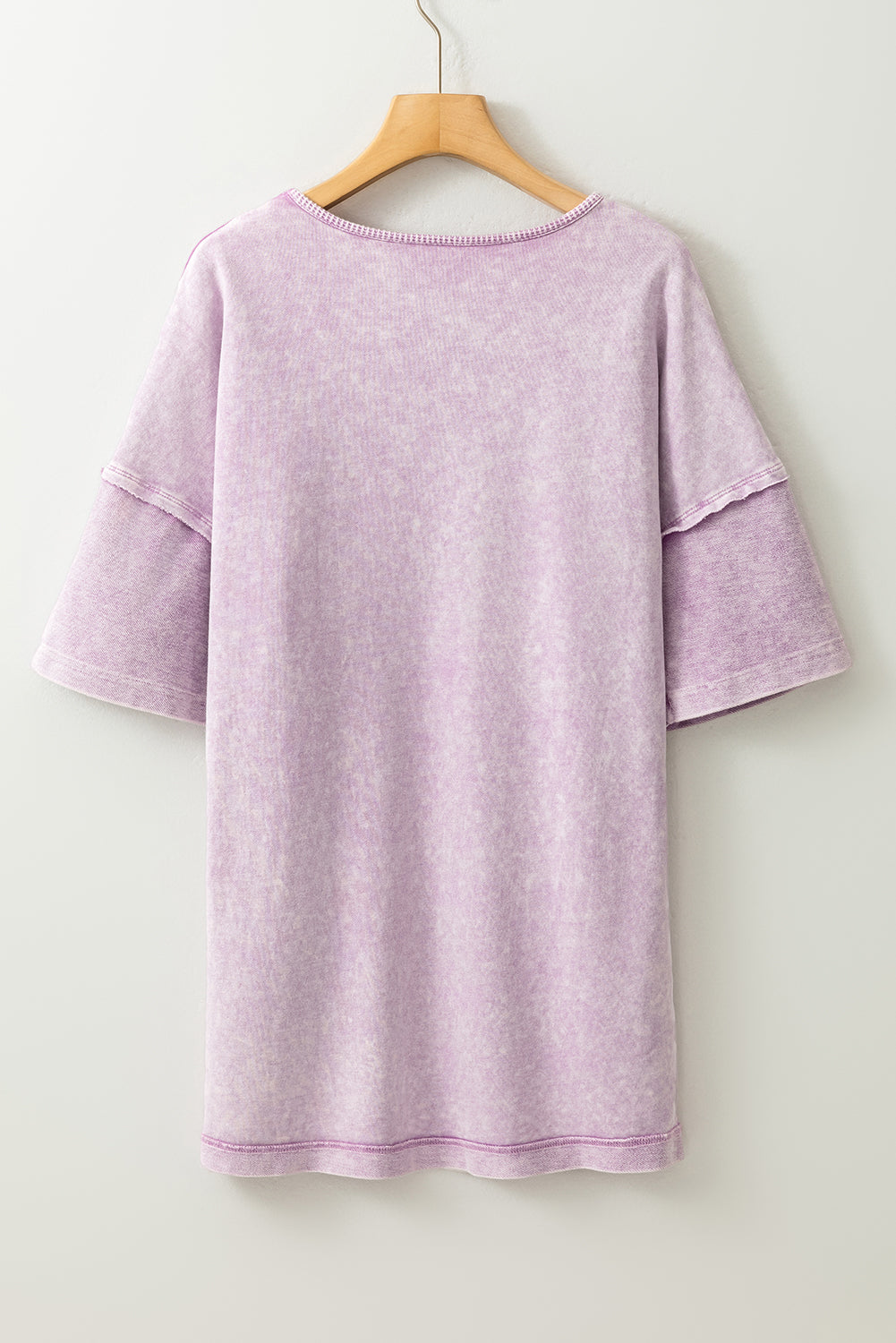 Orchid Petal Drop Shoulder Oversized Tee