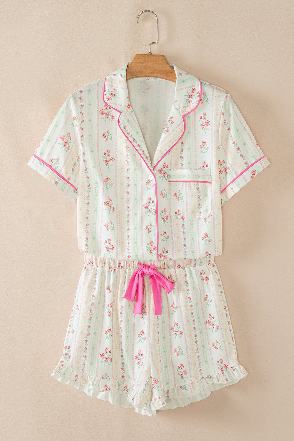 Cherry Print Pajama Set