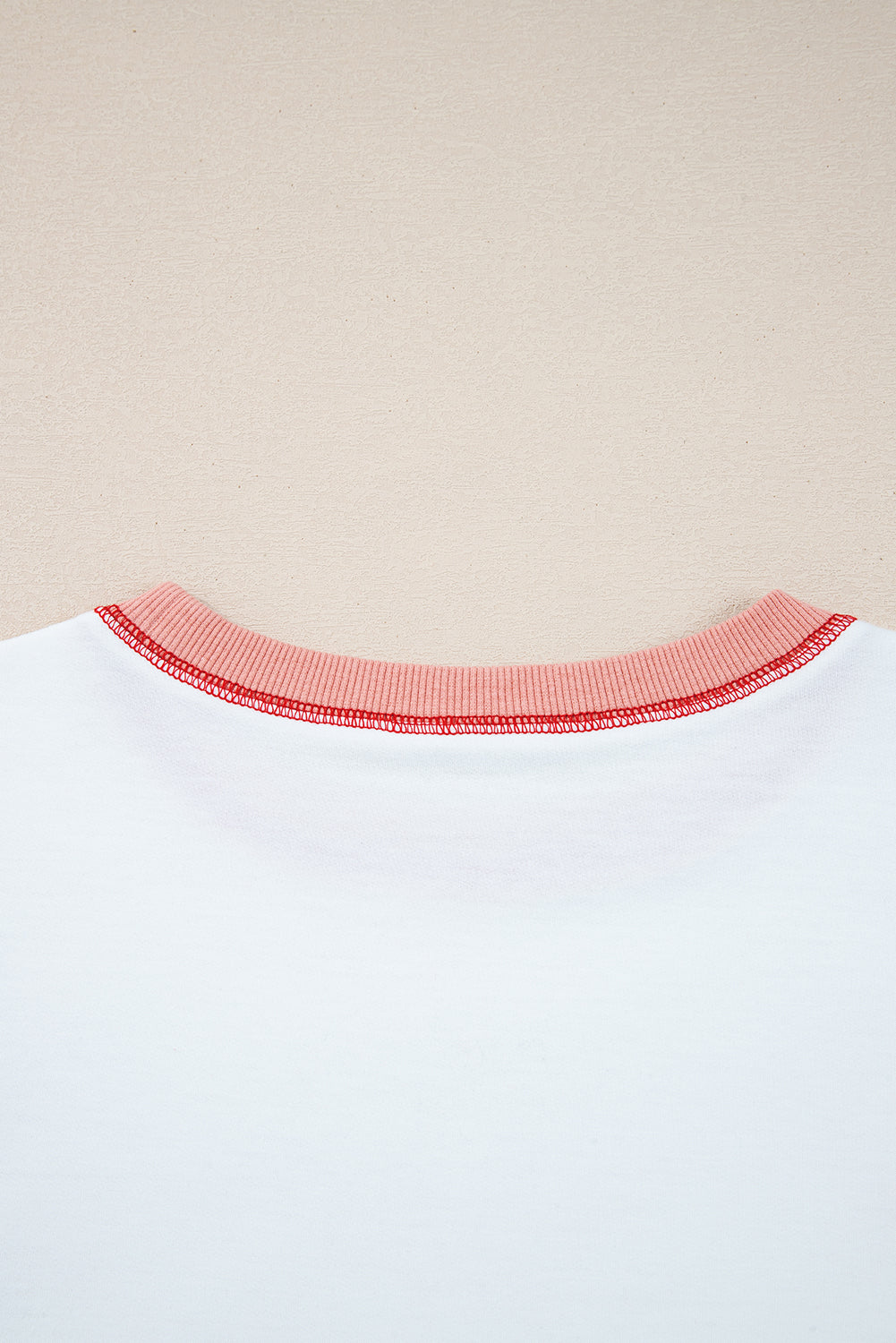 Red Striped Colorblock Oversized Sweatshirt