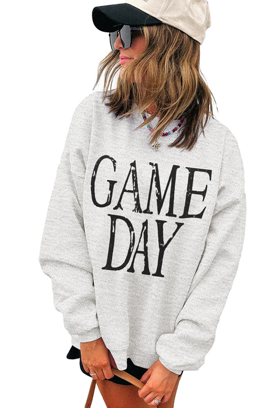 Black GAME DAY Vintage Washed Baggy Sweatshirt