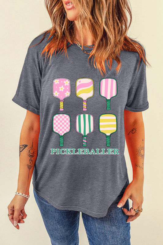 Gray PICKLEBALLER Casual T Shirt