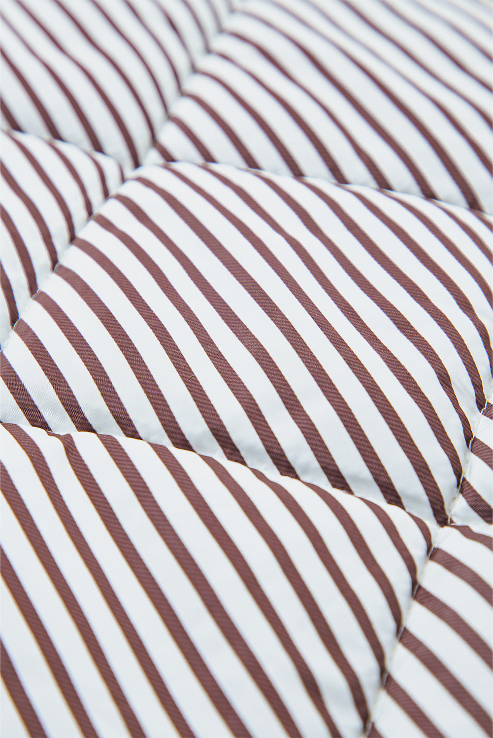 Brown Striped Snap Button Winter Vest