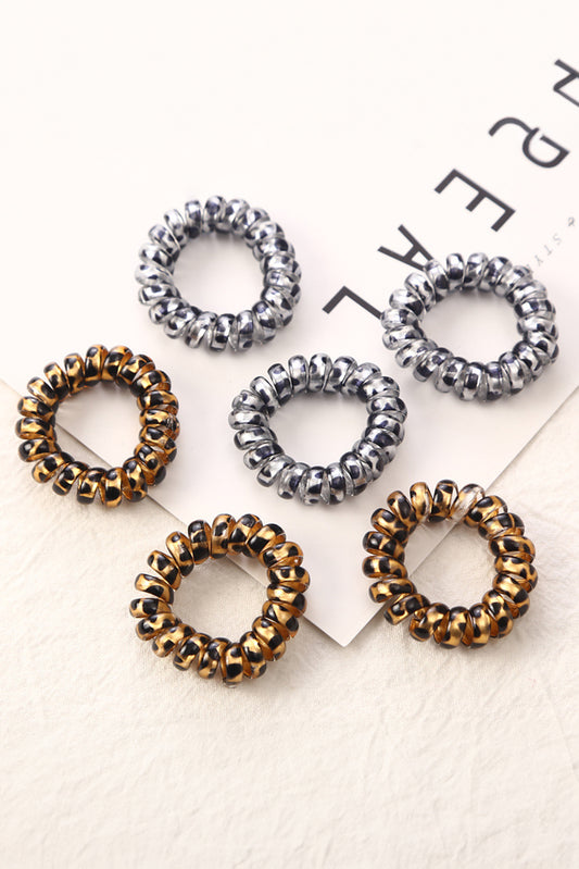 Leopard Print Spiral Hair Tie