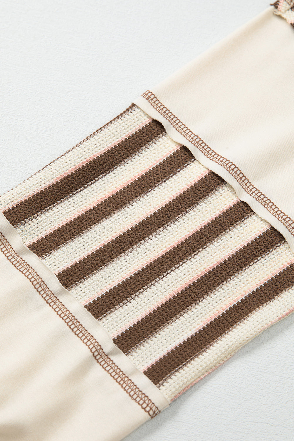 Pink Striped Oversized Pullover Top