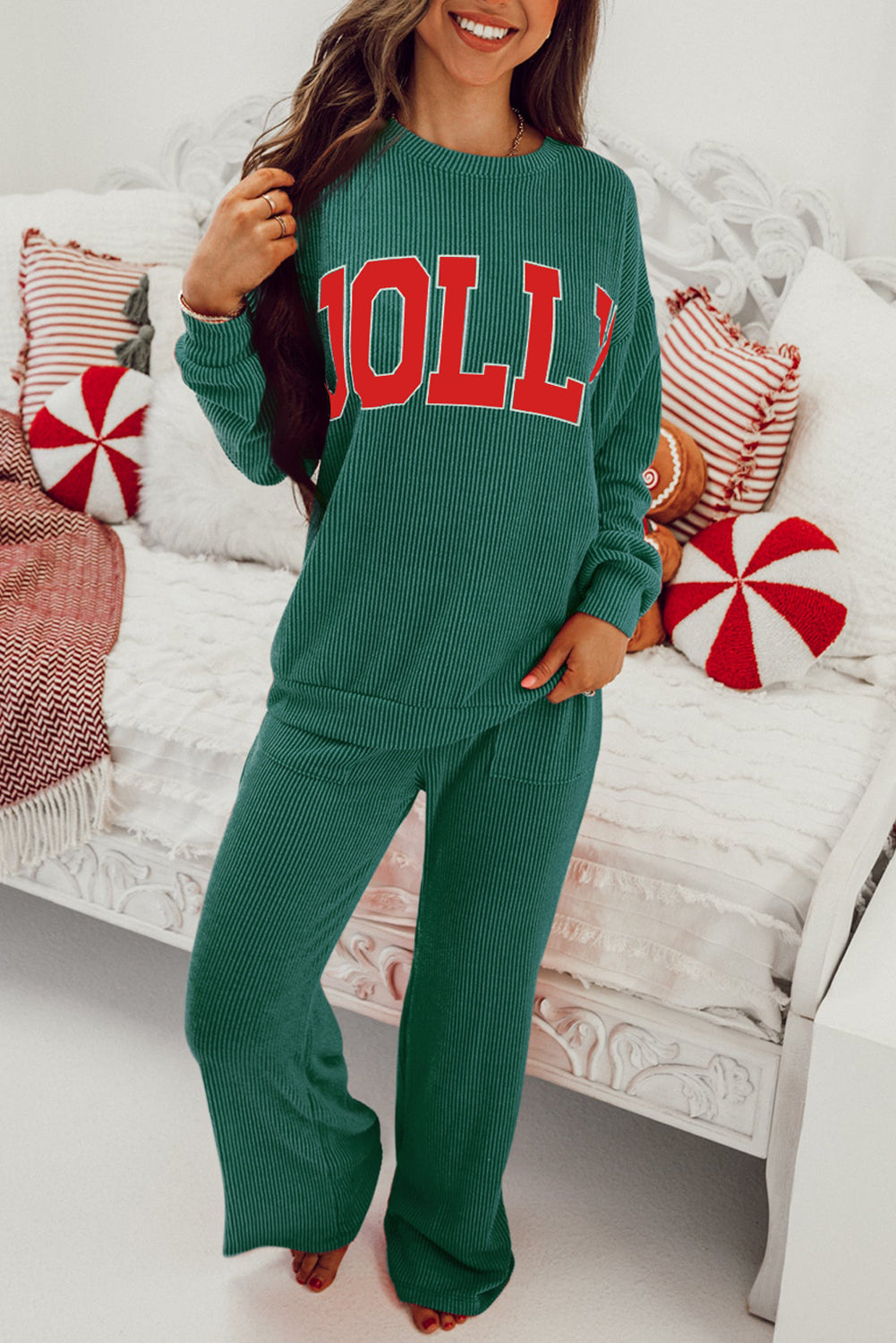 Evergreen JOLLY Long Sleeve Top and Pockets Pants Set