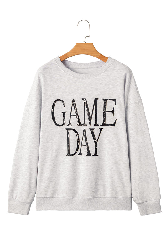 Black GAME DAY Vintage Washed Baggy Sweatshirt