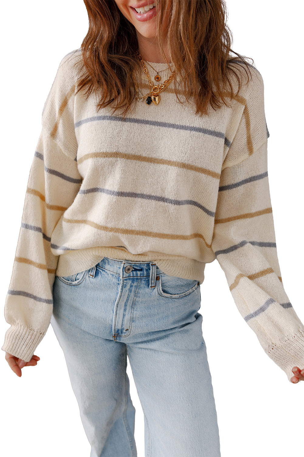Brown Striped Sweater