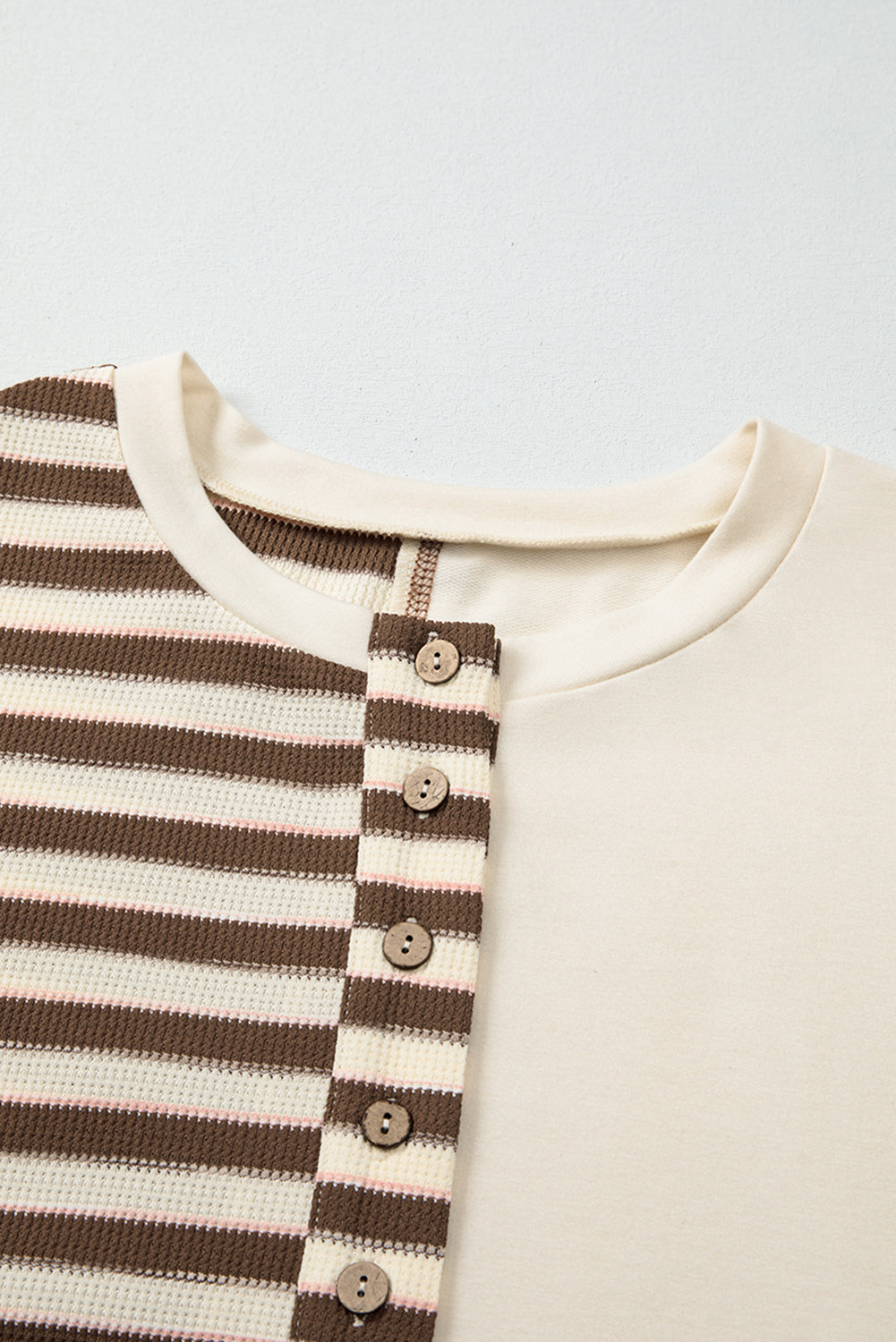 Pink Striped Oversized Pullover Top