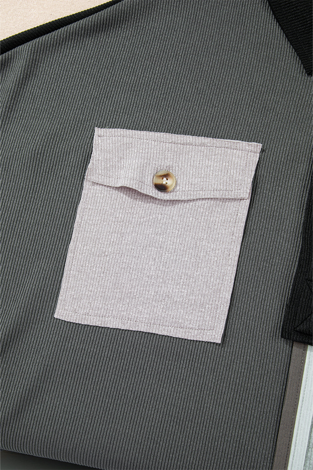 Oversized Henley Sweatshirt