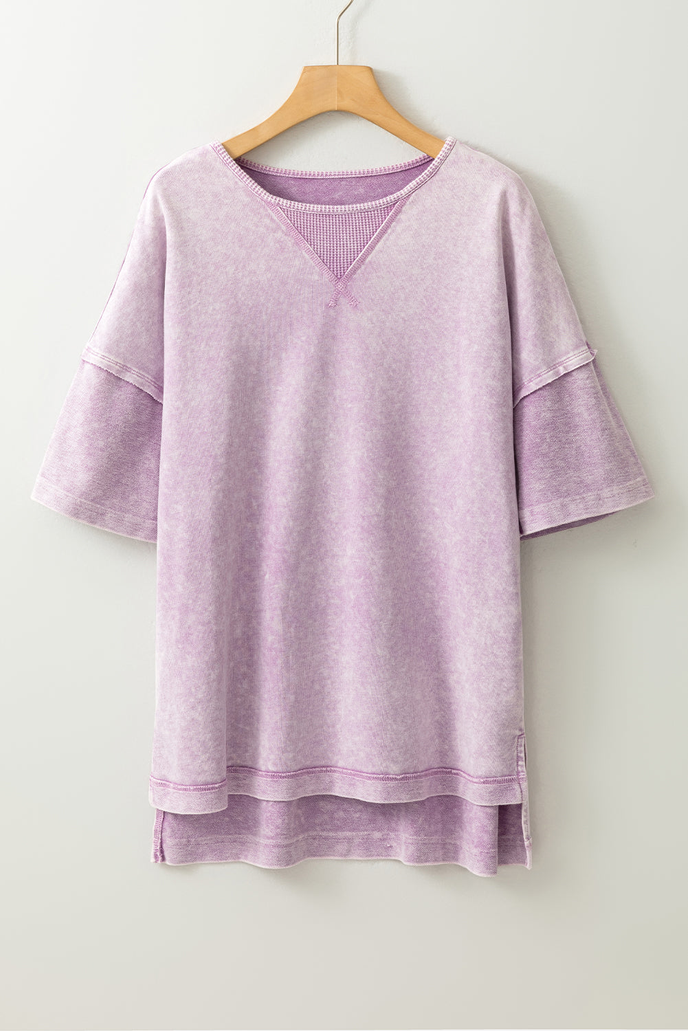Orchid Petal Drop Shoulder Oversized Tee