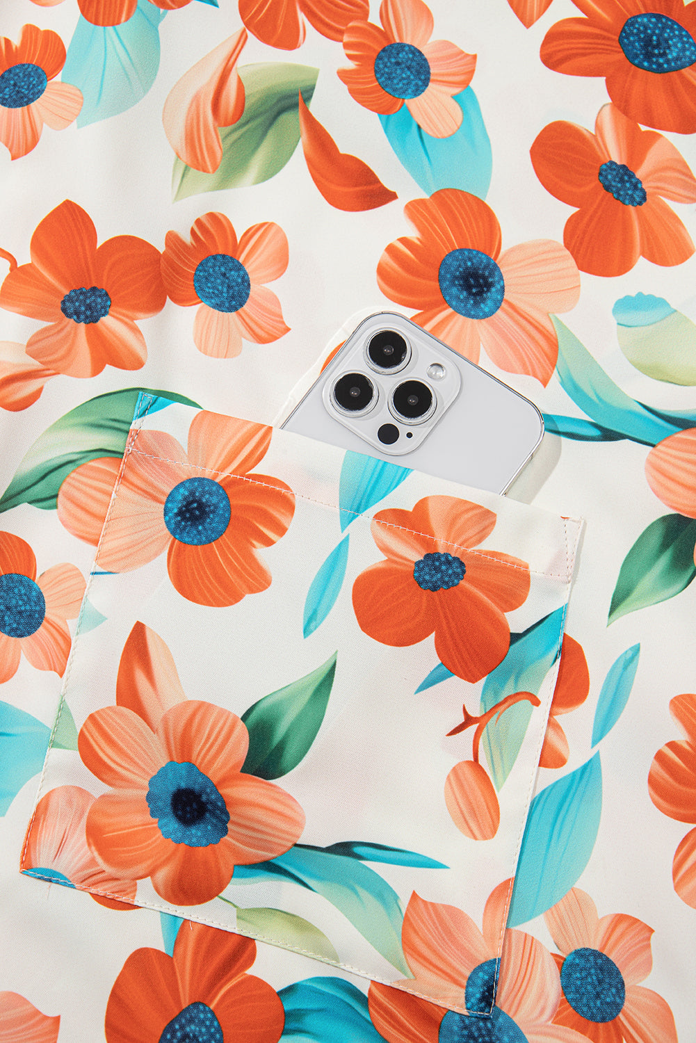 Split Neck Puff Sleeve Floral Mini Dress