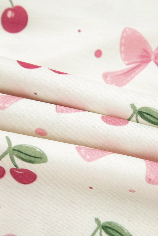 Cherry Print Pajama Set