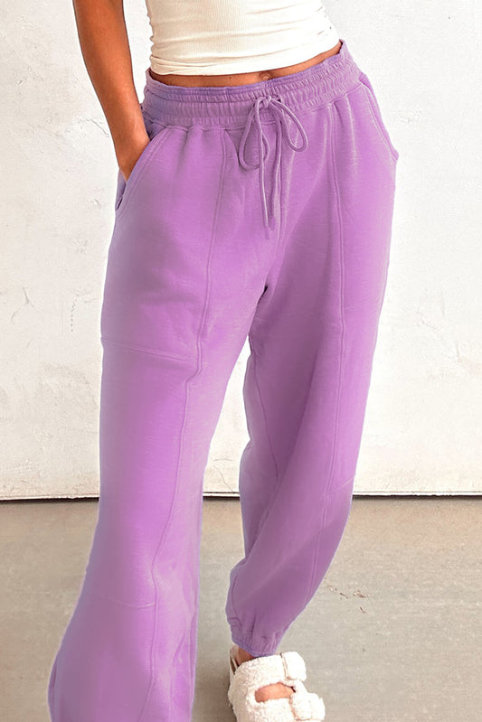 Solid Color Jogger Pants
