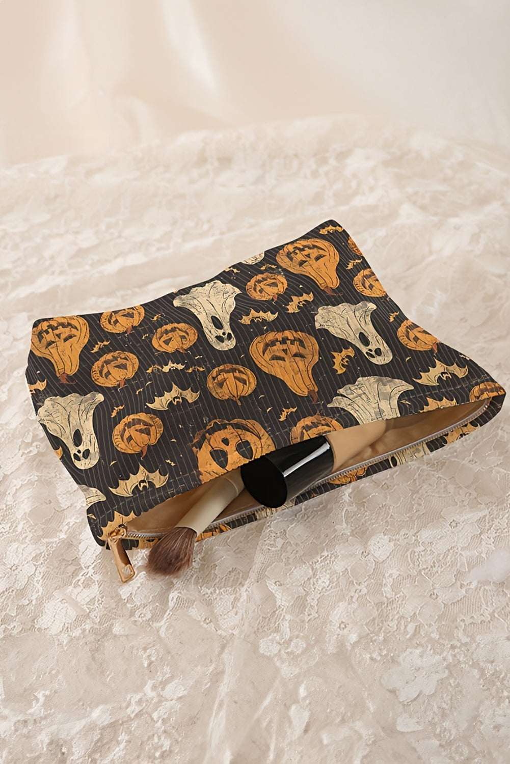 Black Halloween Makeup Bag