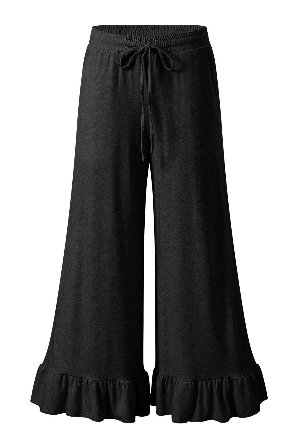 Dune Solid Color Ruffle Wide Leg Pants