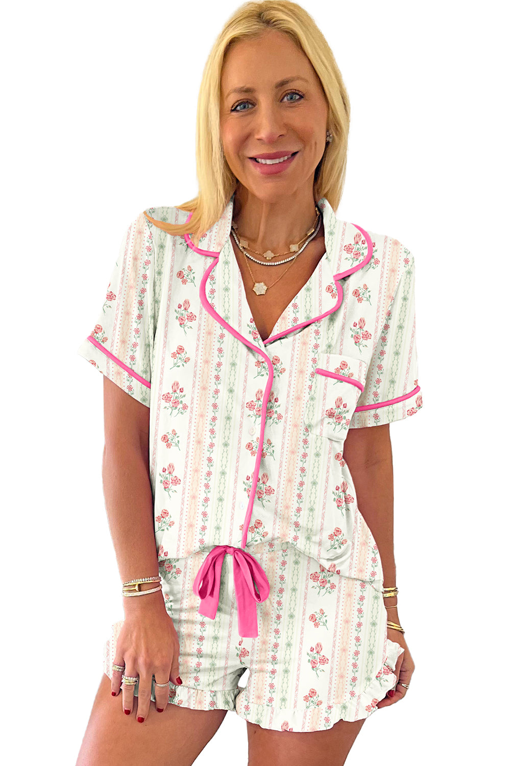 Cherry Print Pajama Set