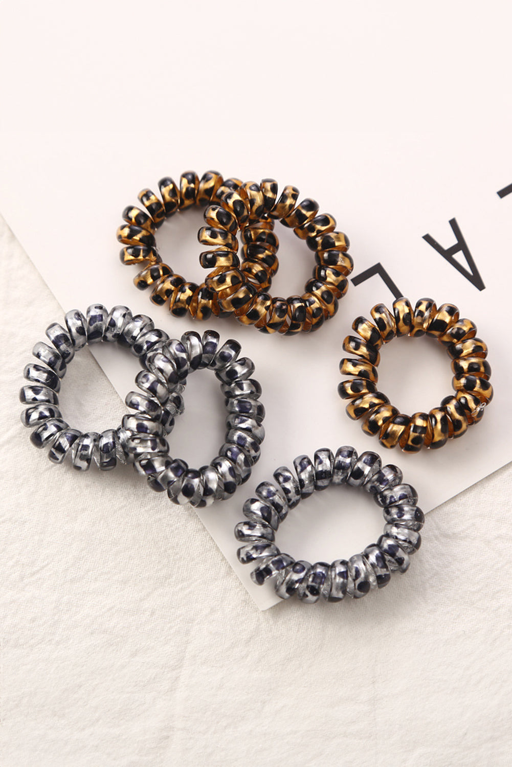 Leopard Print Spiral Hair Tie