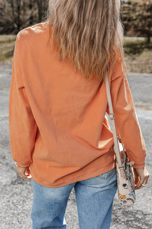Orange Graphic Sweatshirt