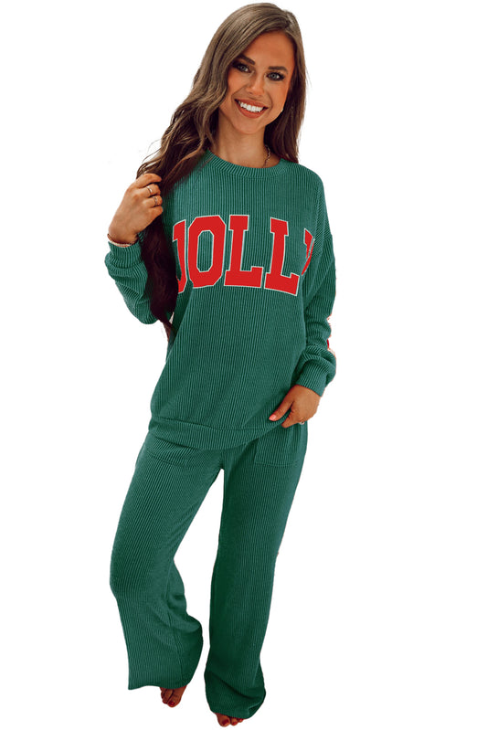 Evergreen JOLLY Long Sleeve Top and Pockets Pants Set