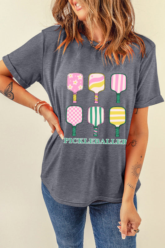 Gray PICKLEBALLER Casual T Shirt