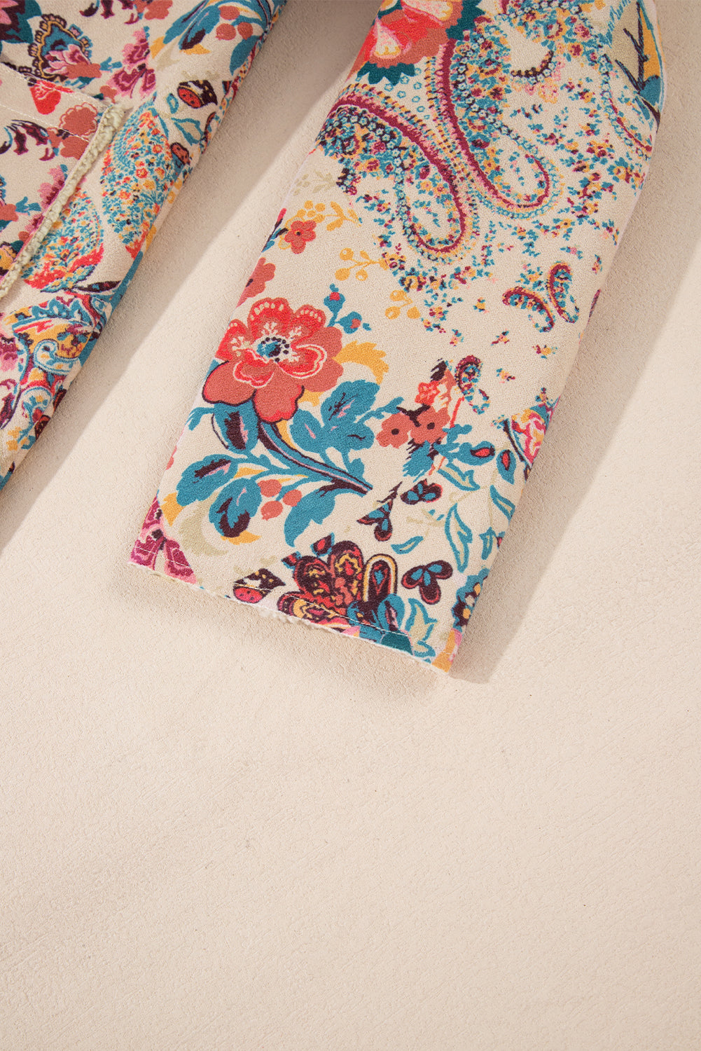 Vintage Paisley Floral Printed Hooded Jacket