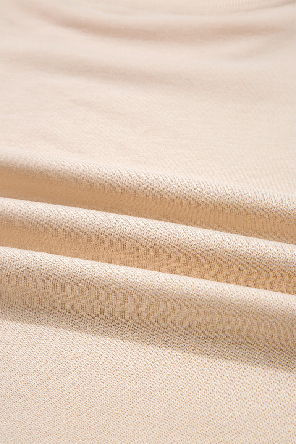 Beige Flower Patch Drop Shoulder Long Sleeve