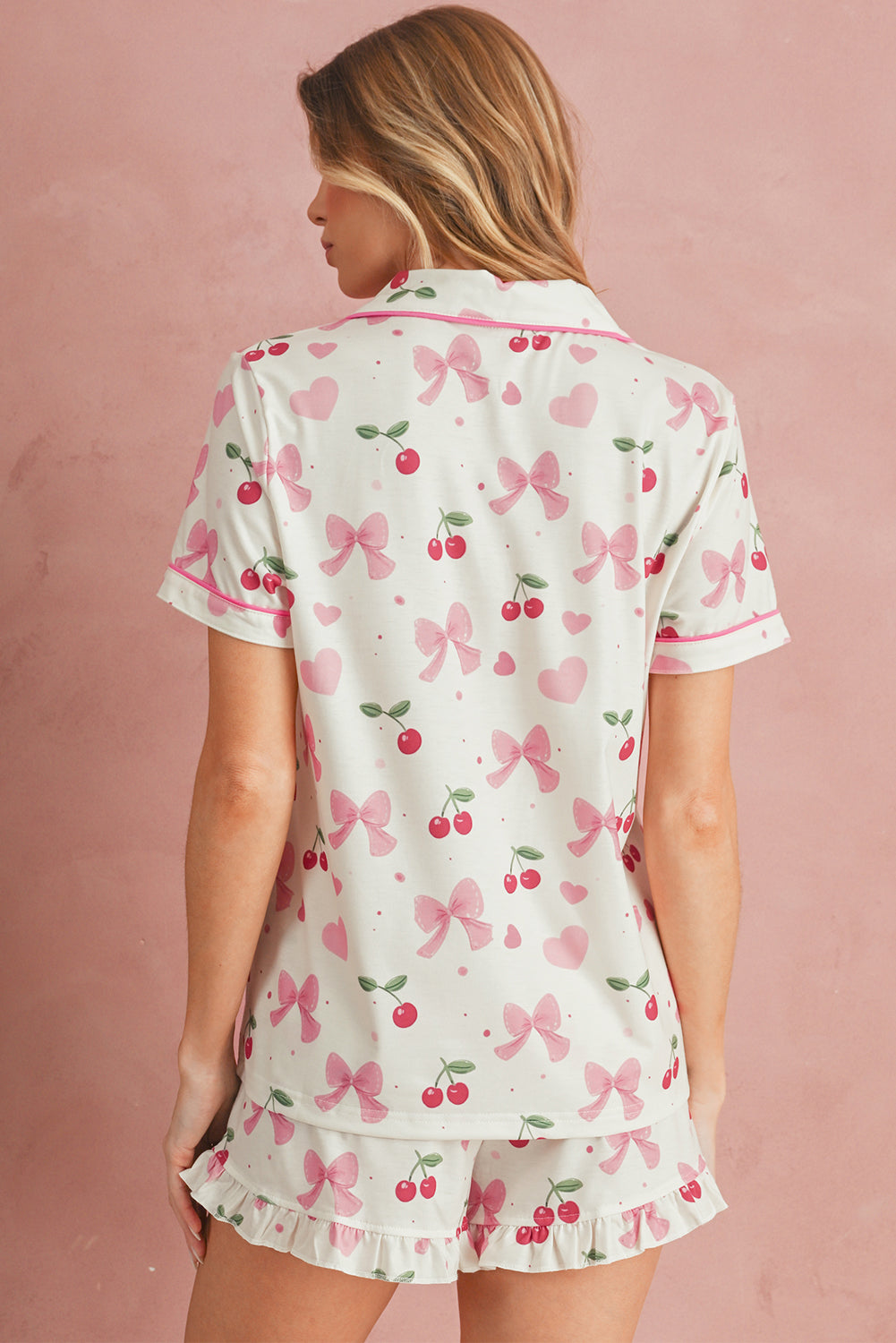 Cherry Print Pajama Set