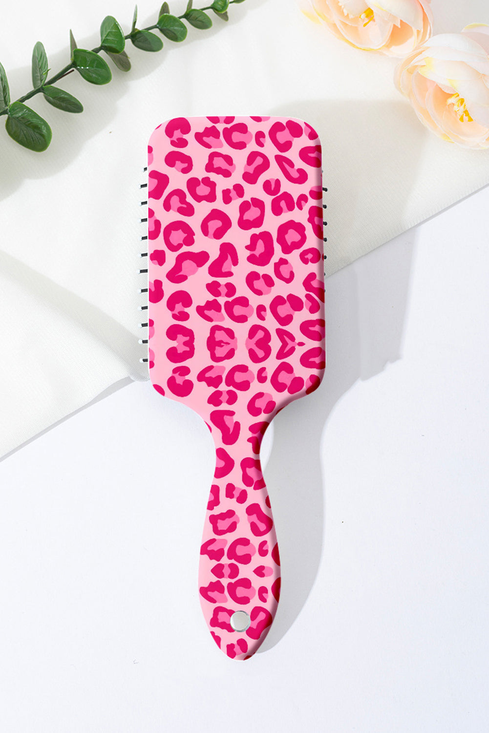 Bright Pink leopard Print Cushion Comb