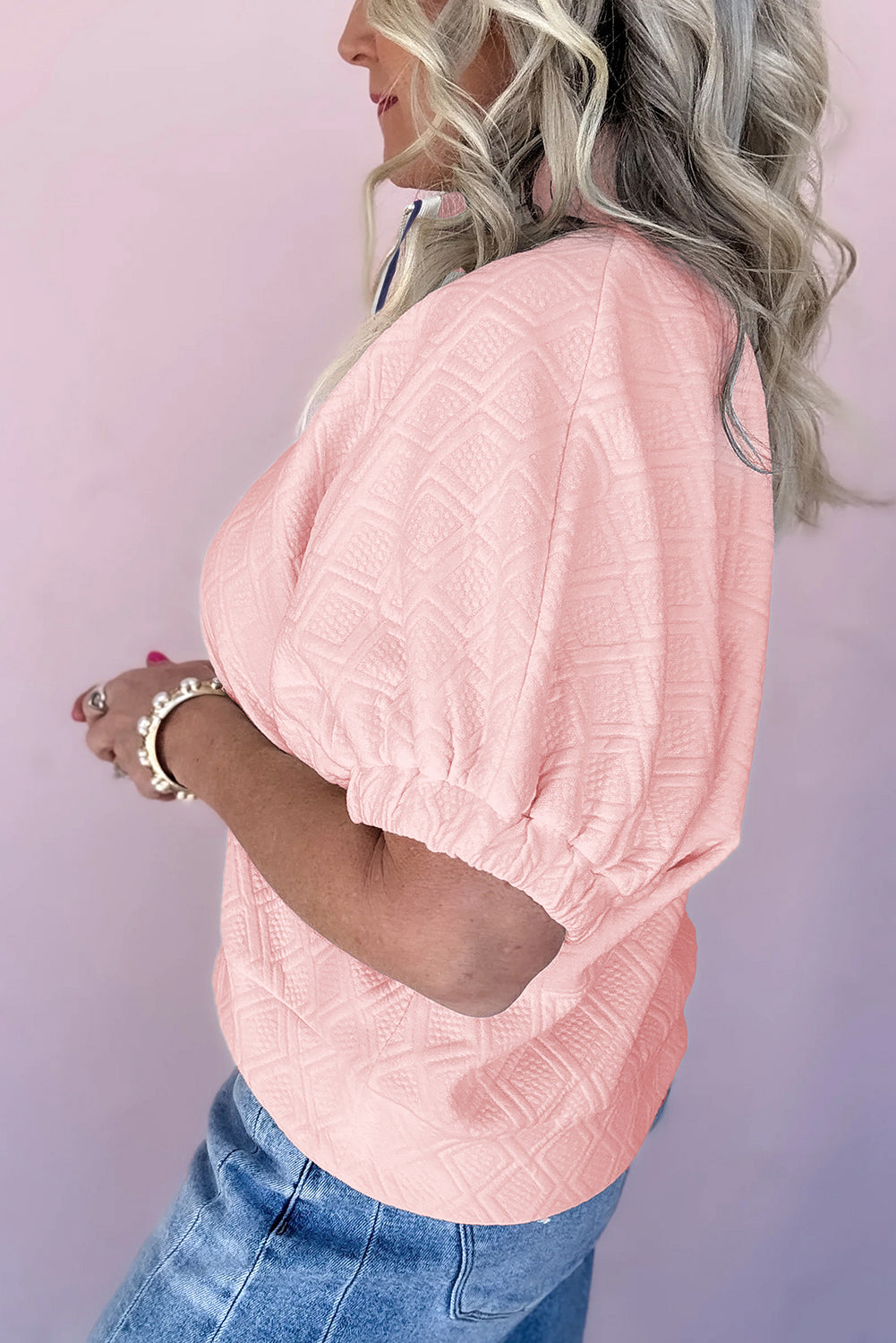Light Pink Collar Top
