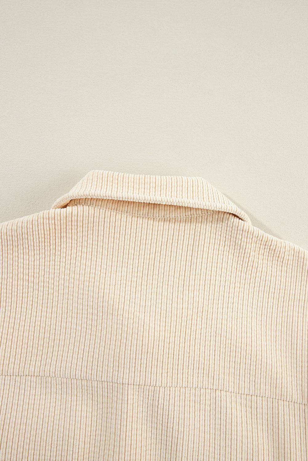 Oatmeal Corduroy Button Up Shacket
