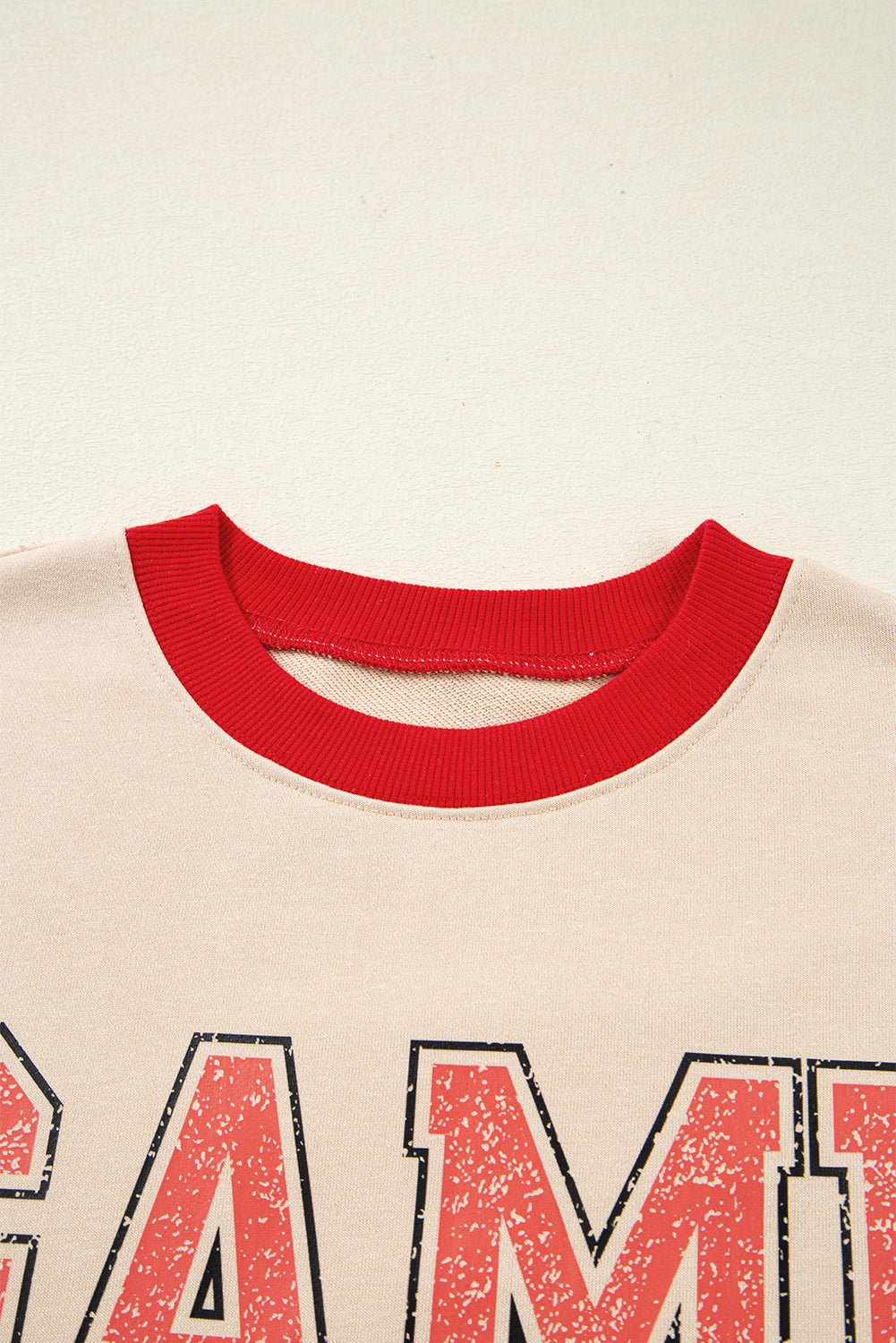 Oatmeal GAME DAY Baggy Sweatshirt