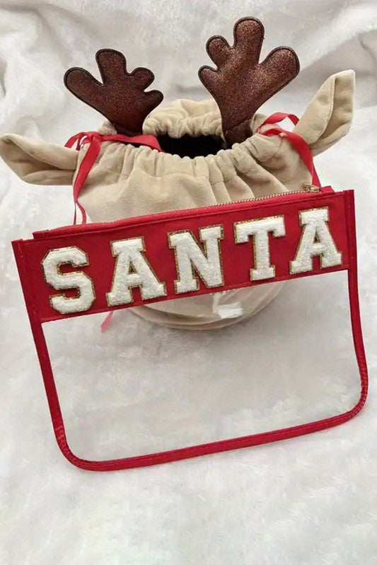 SANTA Christmas Makeup Bag