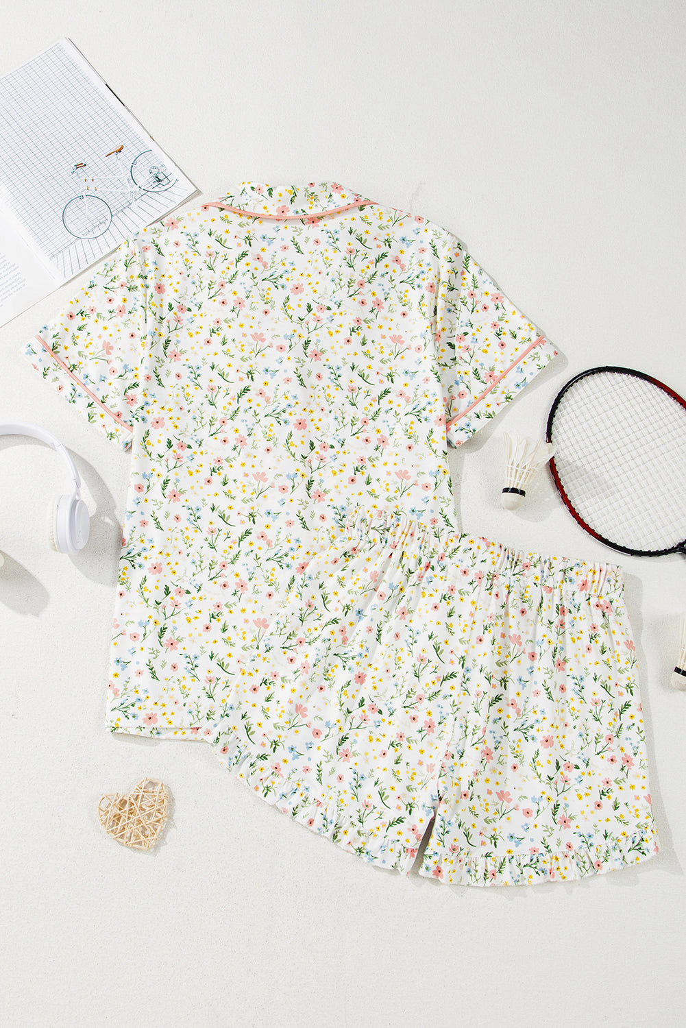 Cherry Print Pajama Set