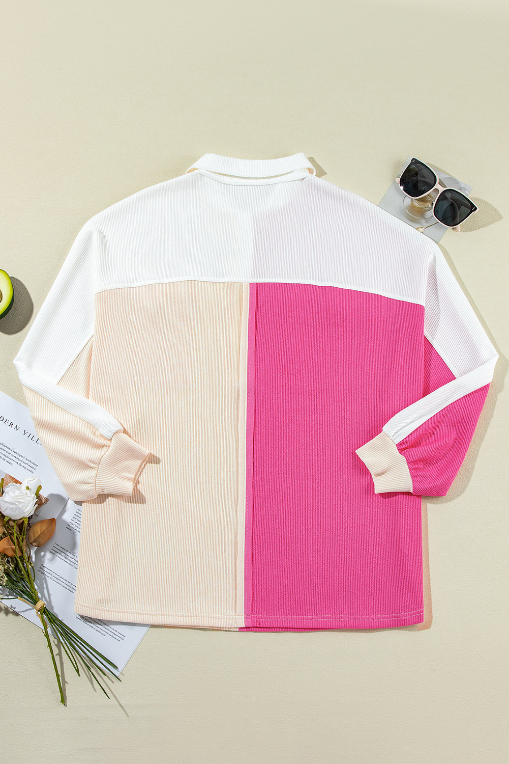 Oversized Henley Sweatshirt