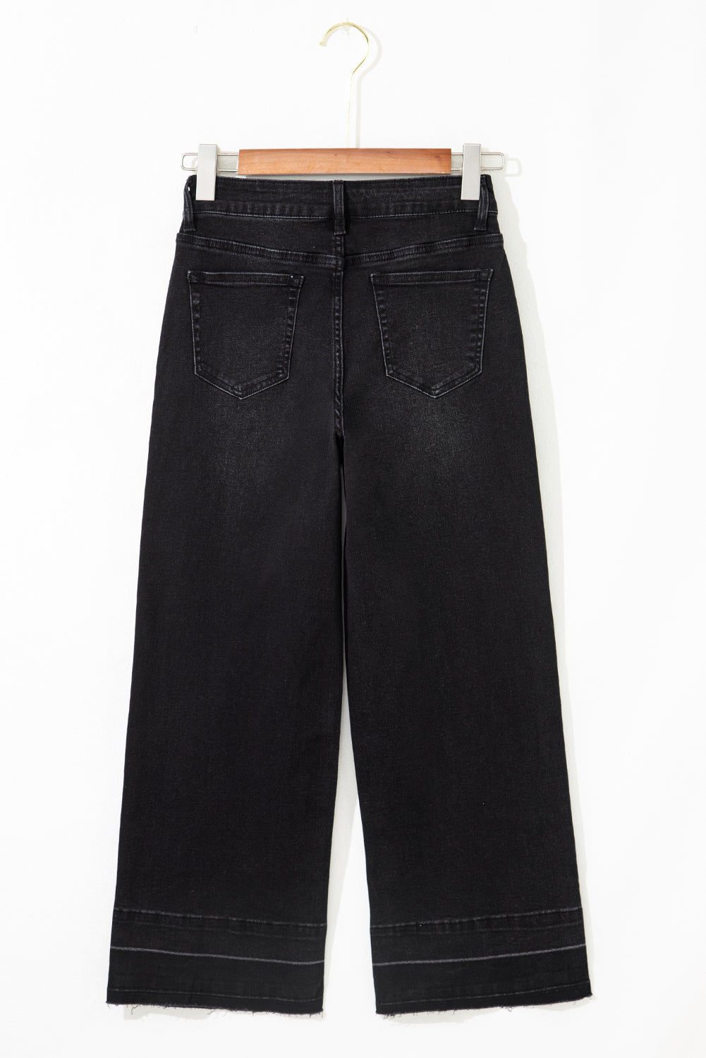 Black Straight Leg Loose High Waist Jeans