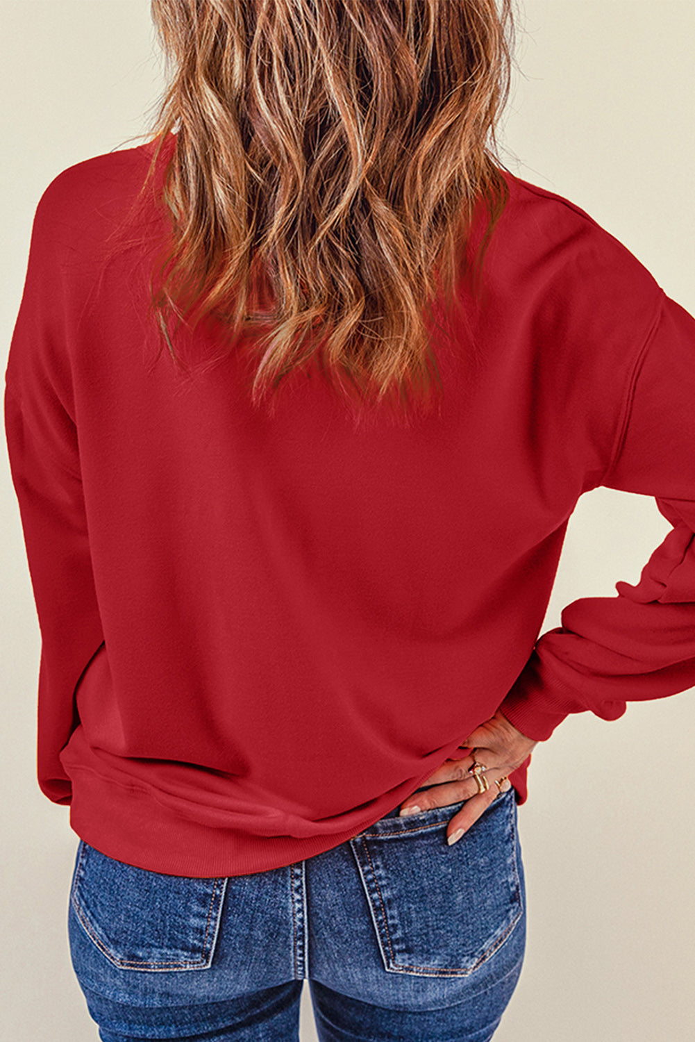 Red Sequins Santa Claus Christmas Sweatshirt