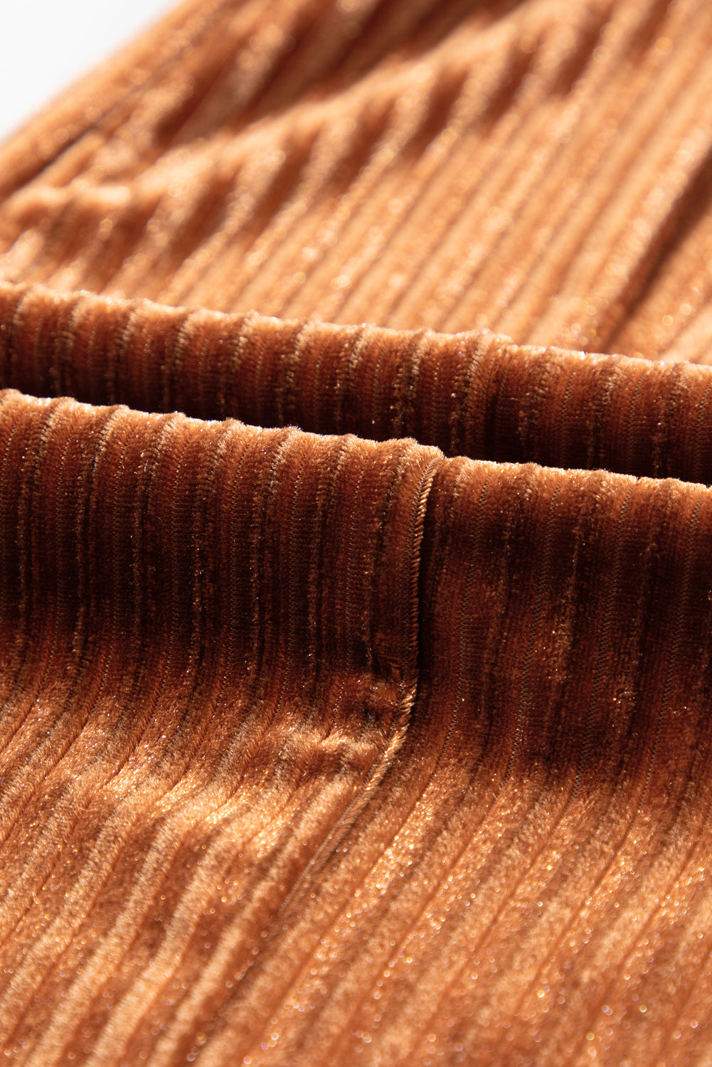 Chestnut Solid Color High Waist Flare Pants