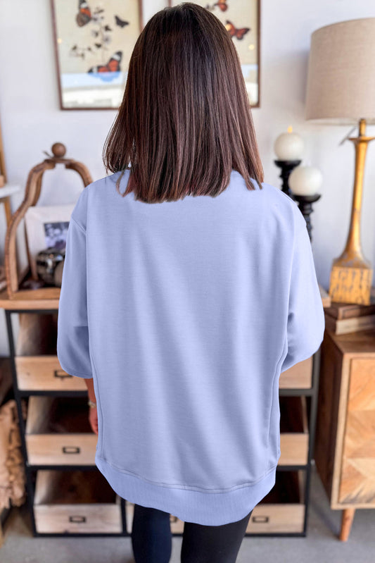 Beau Blue Half Sleeve Tunic Top