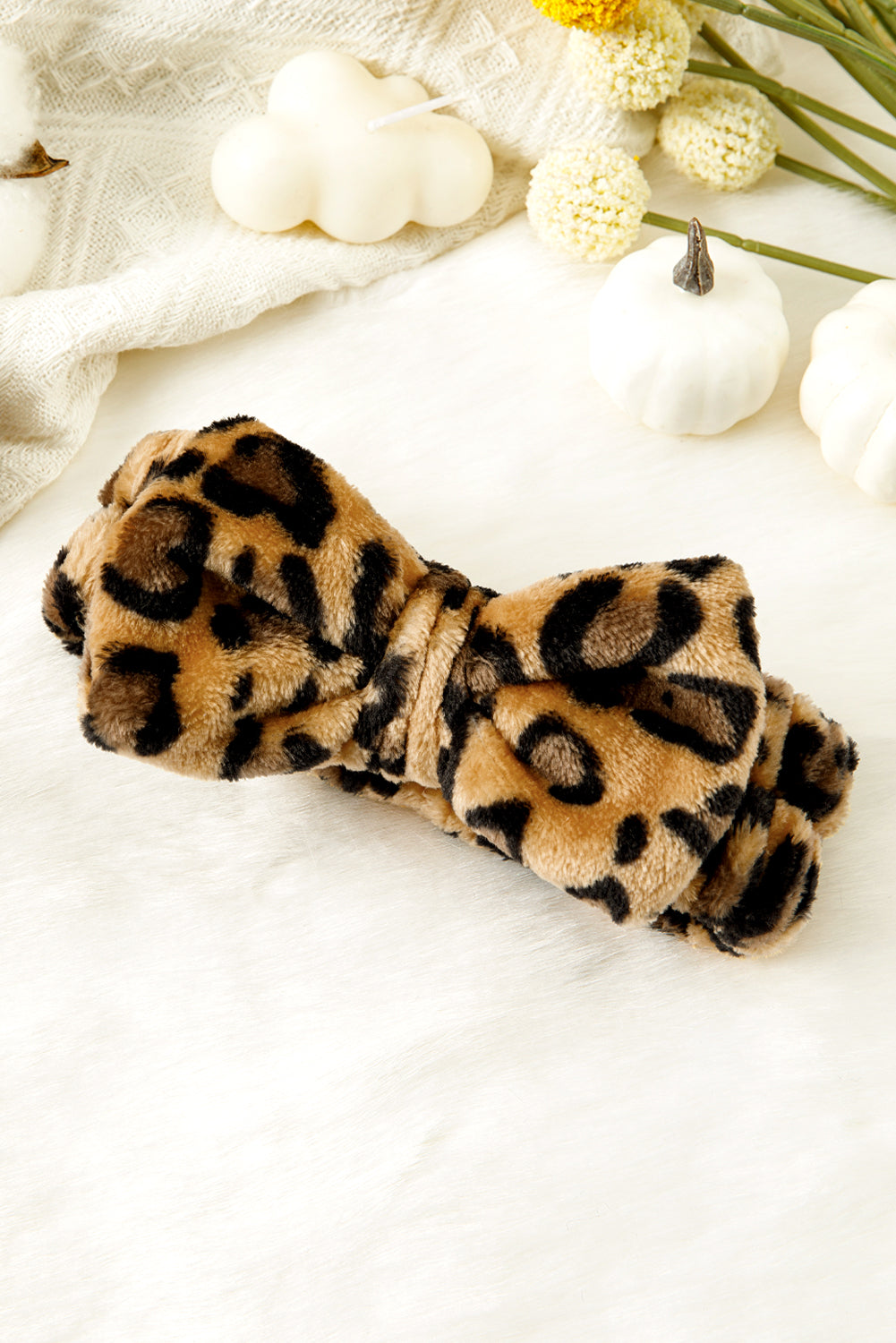 Thai Curry Leopard Print Soft Bow Headband